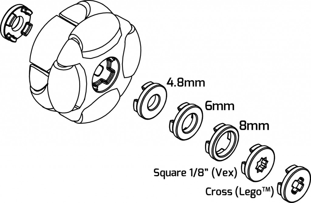 35mm Bushings Exploded View